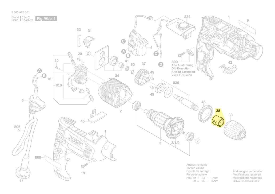 palier fritté réf. 2 609 003 165 BOSCH